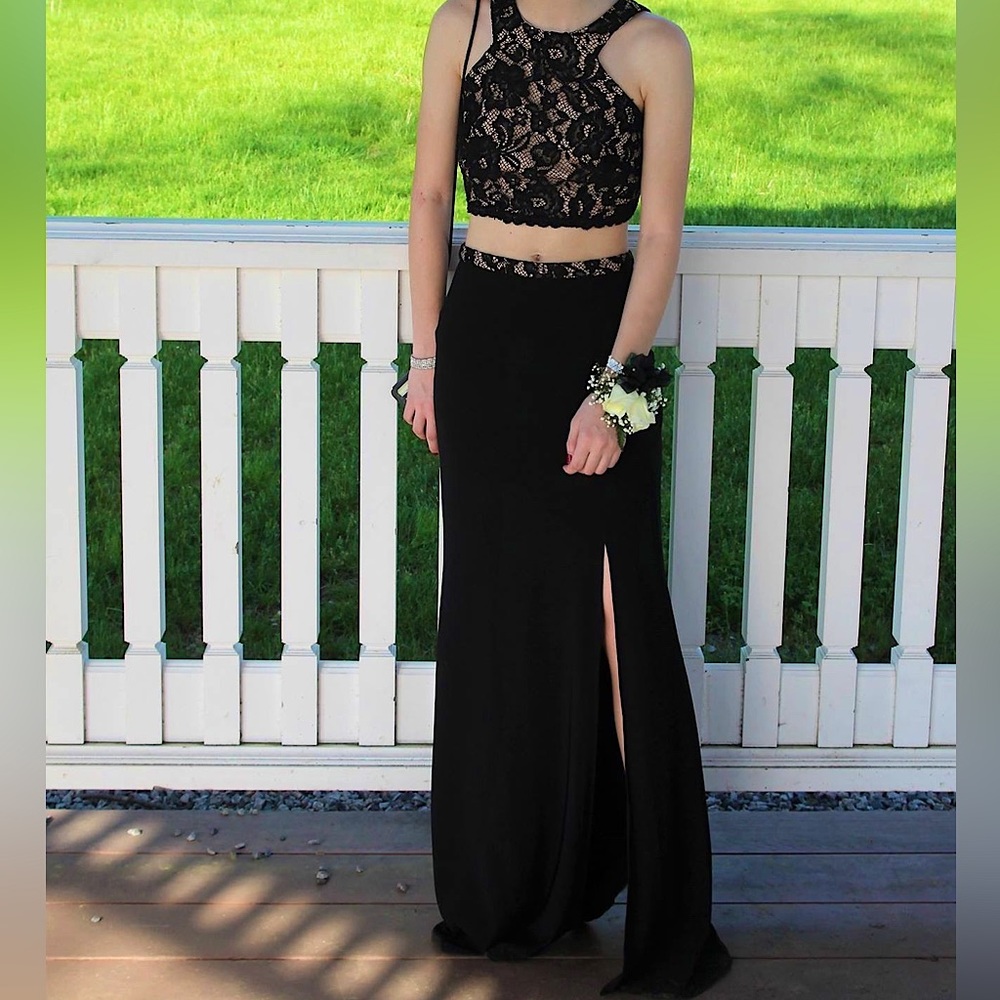 Black Prom/ Formal two piece Dress
